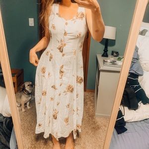 Vintage Floral ButtonUp Dress